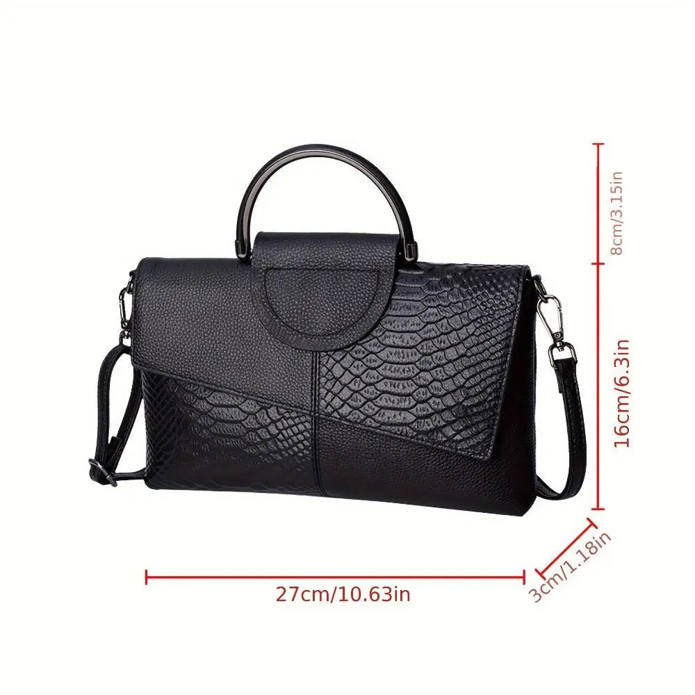 Celeste Croc-Embossed Luxury Bag