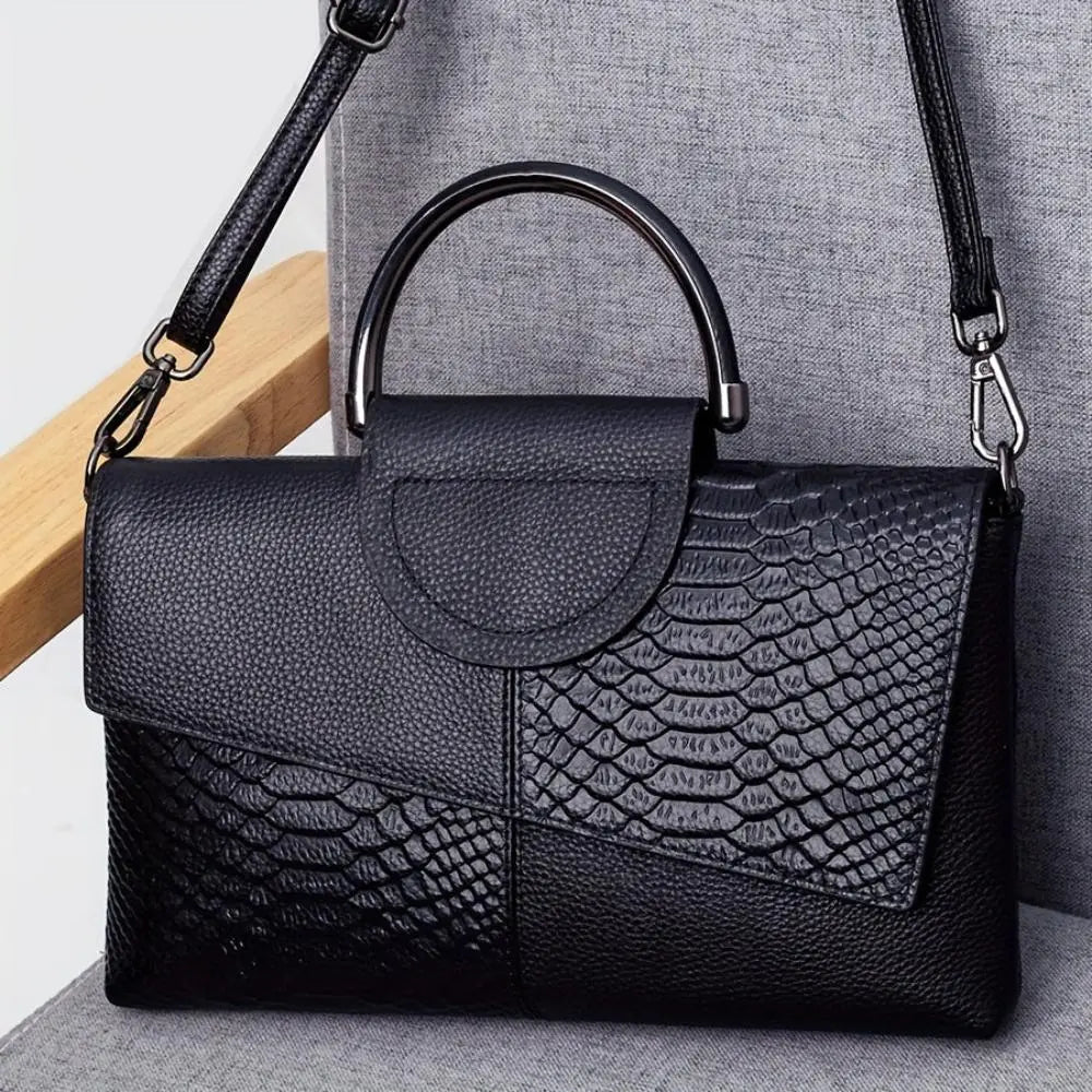 Celeste Croc-Embossed Luxury Bag